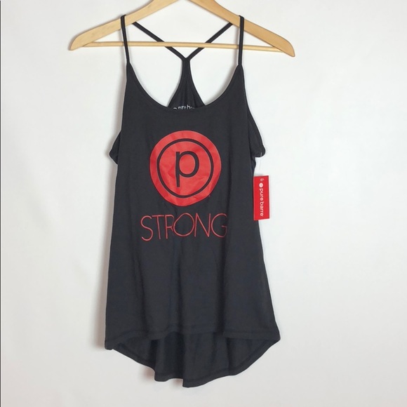 Pure Barre Tops - NWT Pure Barre Gray Pure Strong Racerback Tank